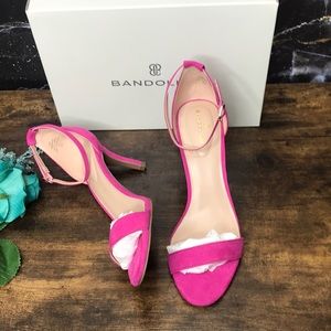 Bandolino Madia Sandals Magenta Faux Suede 10M
